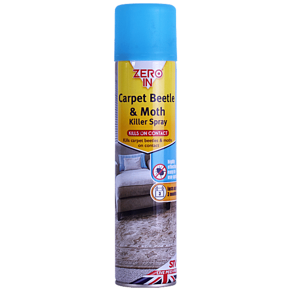 Buy Zero In Carpet Beetle & Moth Killer Spray Kills On Contact, Effective & Easy To Use Online