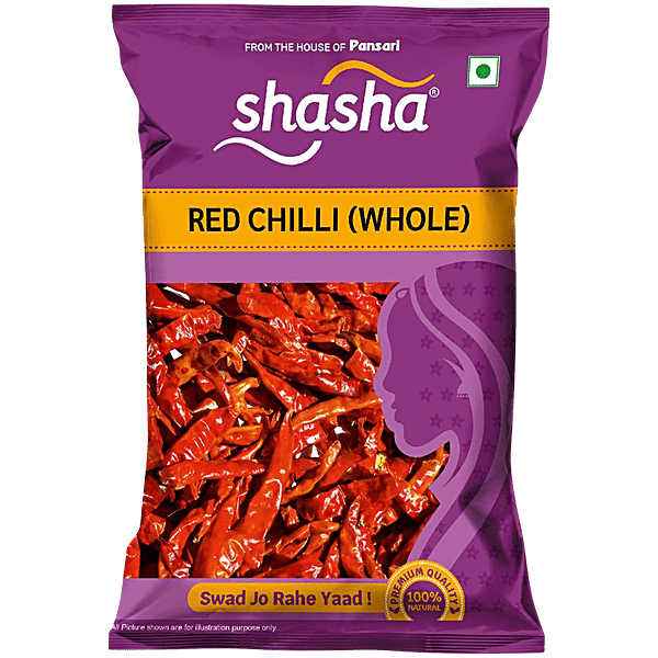Buy SHASHA Whole Red Chilli Premium Quality, All Natural, Kitchen