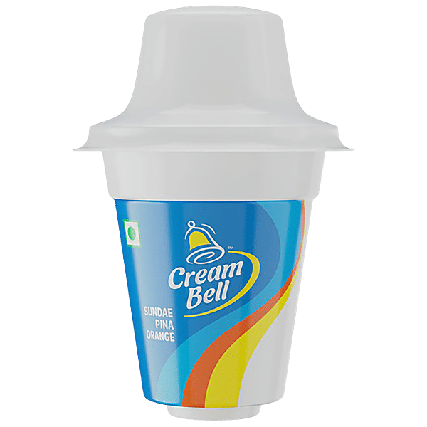 Buy Cream Bell Ice Cream Sundae Pina Orange, Rich & Creamy Online at