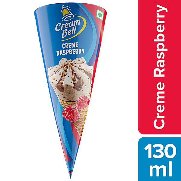 Buy Cream Bell Cone Ice Cream Cream Raspberry, Rich & Creamy Online