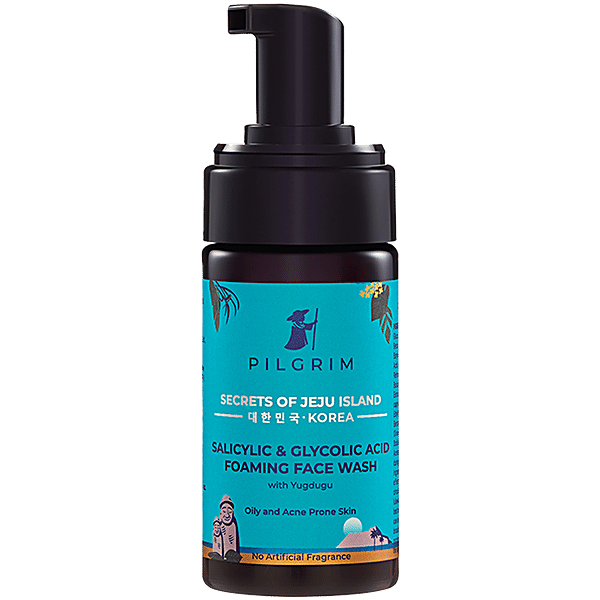 Buy PILGRIM Salicylic & Glycolic Acid Foaming Face Wash With Yugdugu For Oily & AcneProne