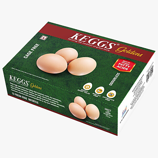 Buy Keggs Cage Free Eggs Odourless, Rich In Omega Fatty Acids Online