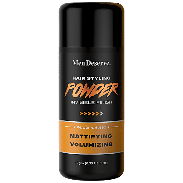 Buy Men Deserve Hair Styling Powder For Strong Hold, Volume & Matte Finish Look Online at Best