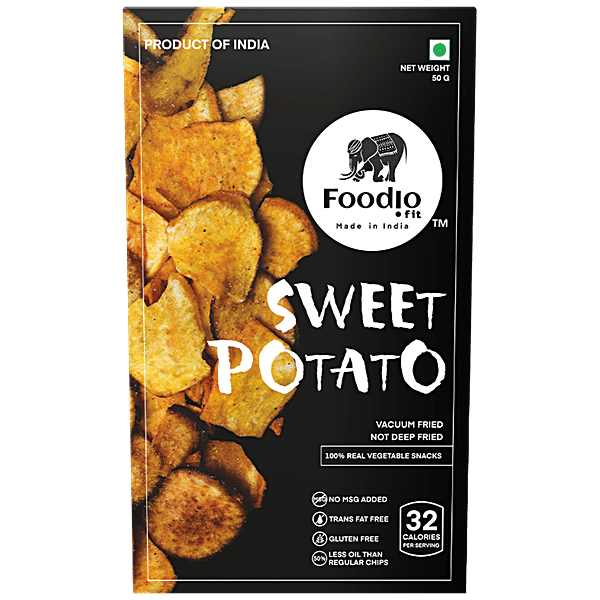 Buy Foodio.fit Sweet Potato Vaccum Fried Chips Diabetes Friendly, No