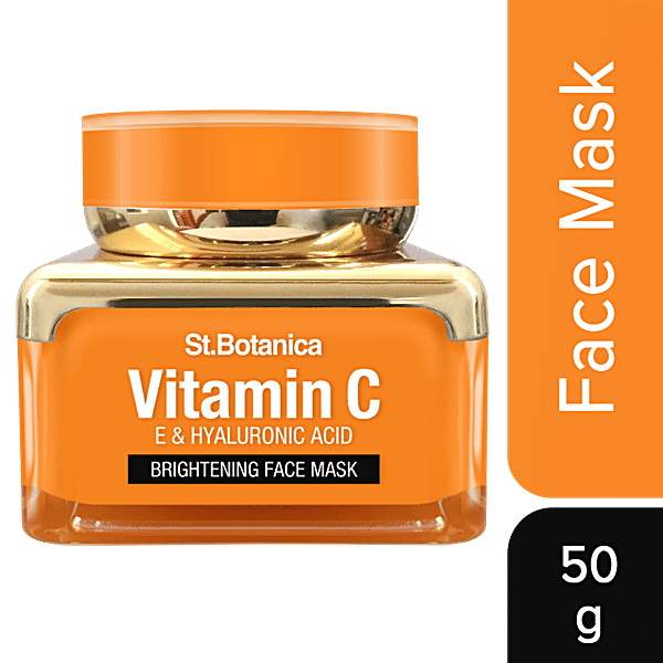 Buy StBotanica Vitamin C, E and Hyaluronic Acid Brightening Face Mask For Wrinkles, Gives A