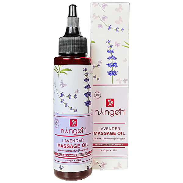 Buy Ningen Lavender Massage Oil Jasmine, Lemon Fruit & Eucalyptus