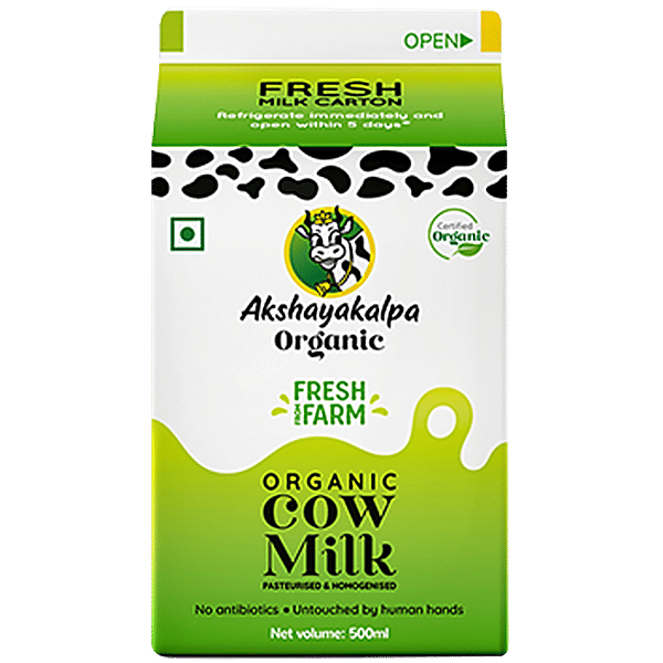 Buy AKSHAYAKALPA Organic Cow Milk Pasteurized & Homogenized, Pure