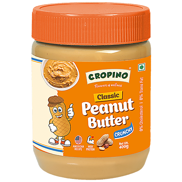 Buy Cropino Classic Peanut Butter Crunchy, Rich In Protein & Fibre