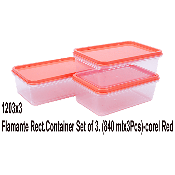 Buy Unica Flamante Rectangular Containers Set Durable, Storage Boxes