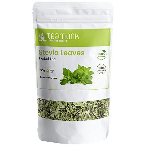 Buy Teamonk Stevia Leaves Herbal Tea Provides Glowing Skin Online at Best Price of Rs 200