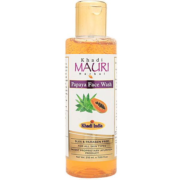 Buy Khadi Mauri Herbal Papaya Face Wash SLES & Paraben Free, For Skin