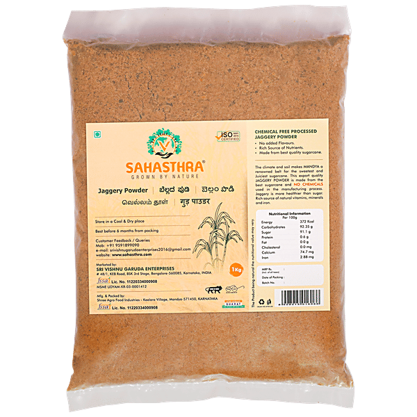Buy Sahasthra Jaggery Powder Natural, Rich In Iron, Chemical Free