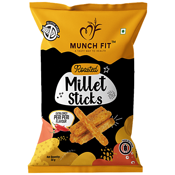 Buy Munch Fit Roasted Millet Sticks Extra Spicy PeriPeri Flavour