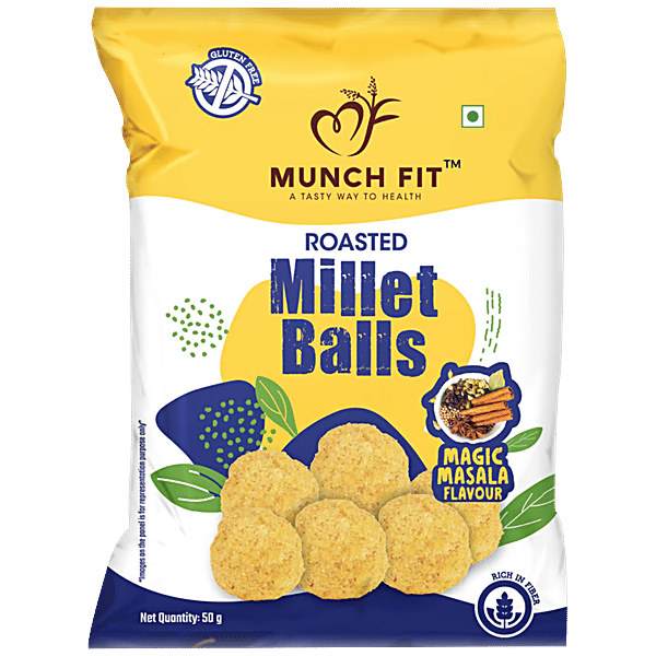 Buy Munch Fit Roasted Millet Balls Magic Masala Flavour, Rich In