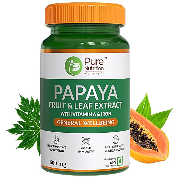 Buy Pure Nutrition Papaya Leaf & Fruit Extract Tablet Immunity