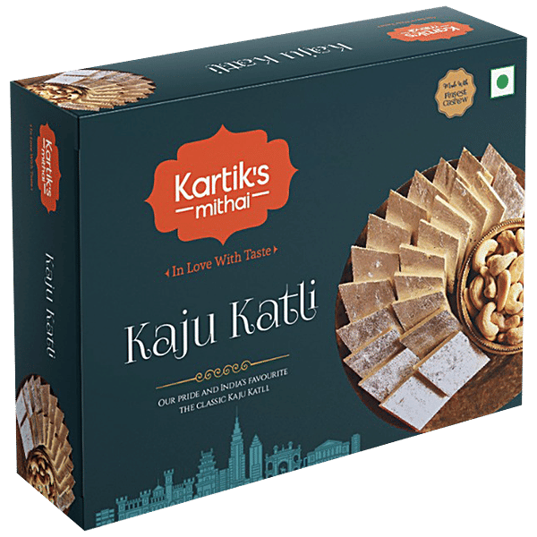 Buy Kartik's Mithai Kaju Katli Made With Pure Desi Ghee Online at