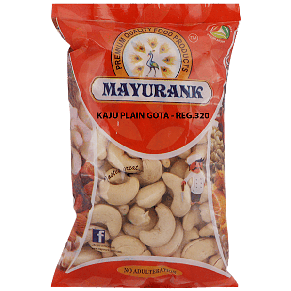 Buy MAYURANK Kaju Whole/Gota Plain, Rich In Protein & Fibre Online at