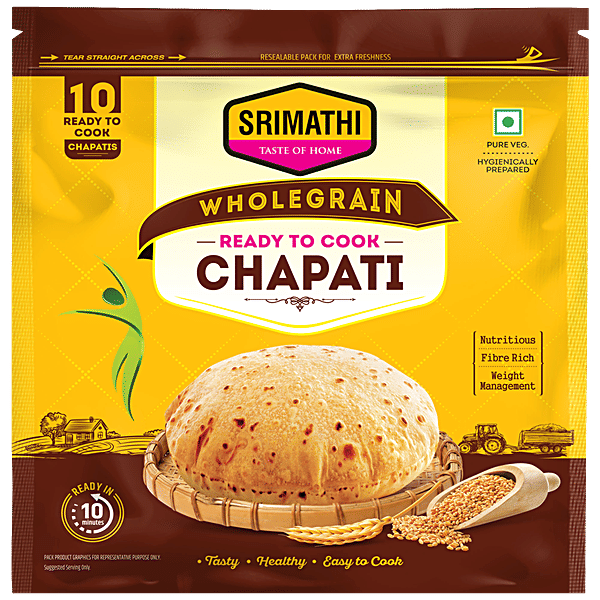 Buy SRIMATHI FOODS Chapathi Wholegrain Ready To Cook, Nutritious