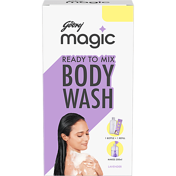 Buy Godrej Magic Ready To Mix Body Wash Lavender Combi Pack, Makes