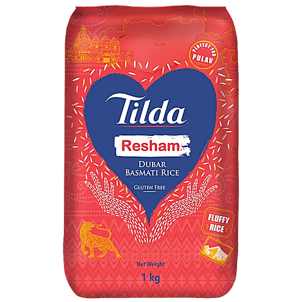 Buy Tilda Resham Dubar Basmati Rice Gluten Free, Rich Texture & Aroma