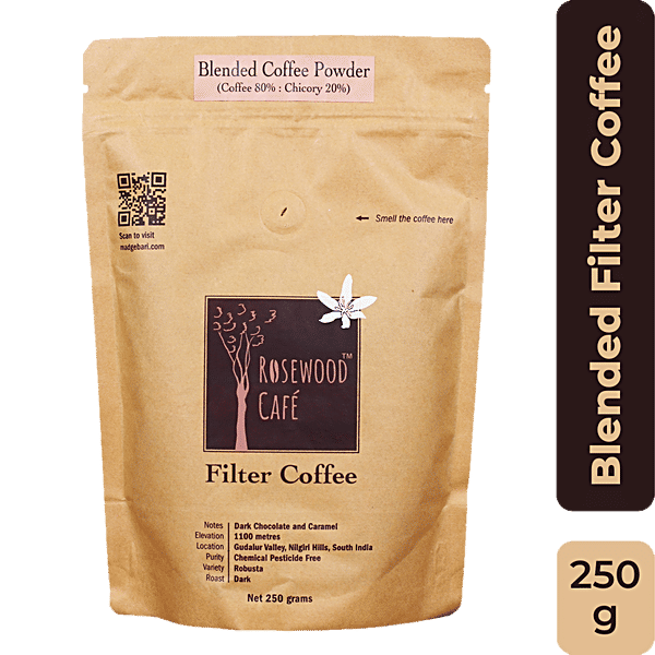 Buy Rosewood Cafe Blended Filter Coffee Powder Strong, Dark, Chemical