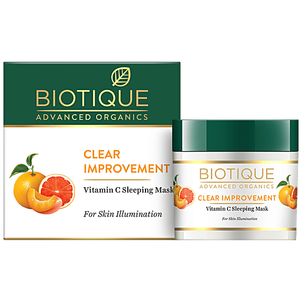 Buy BIOTIQUE Clear Improvement Vitamin C Sleeping Mask, For Skin Illumination, All Skin Types