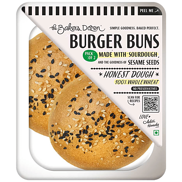 Buy The Baker's Dozen Burger Buns 100 Whole Wheat, Goodness Of