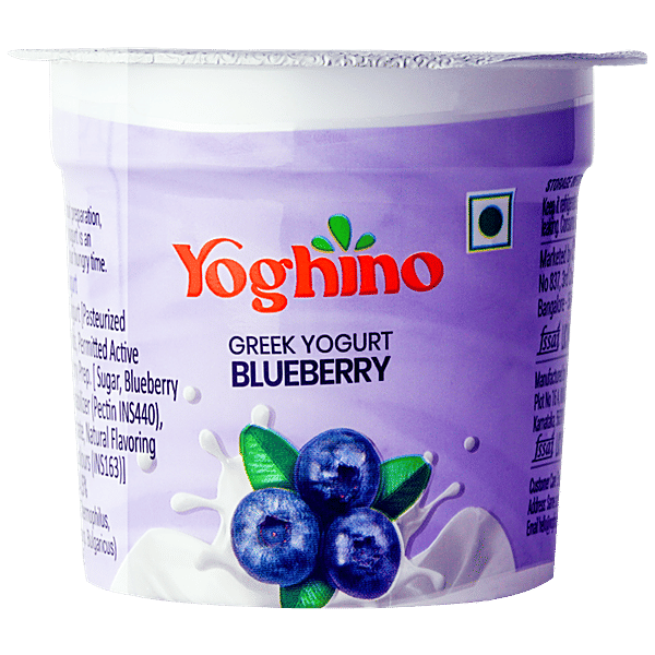 Buy Yoghino Greek Yogurt Blueberry, Rich & Creamy, High In Protein
