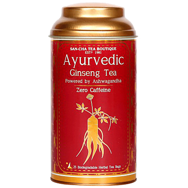 Buy Sancha Ayurvedic Ginseng Tea Caffeine Free, Herbal, Immunity Booster, Energising Online at