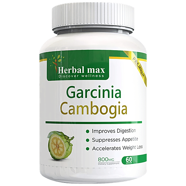 Buy Herbal max Garcinia Cambogia Capsules 70 HCA, Natural Fat Burner, Improves Digestion