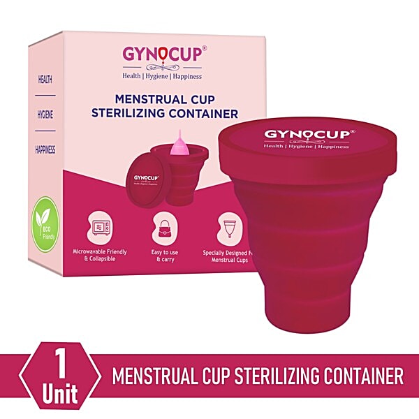 Buy Gynocup Menstrual Cup Sterilizing Container, Collapsible, Kills