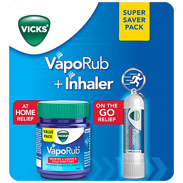 Buy Vicks VapoRub + Inhaler For Cold & Cough Online at Best Price of Rs 205 bigbasket