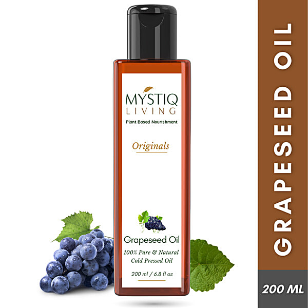 Buy Mystiq Living Grapeseed Oil For Hair, Face, Body Massage, Cold