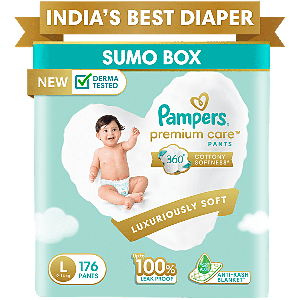 Buy Pampers Premium Care Pants - Large Size Baby Diapers, Softest