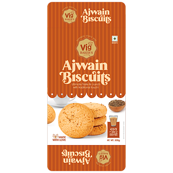 Buy Vig Baker's Ajwain Biscuits Crunchy, Healthy Online at Best Price