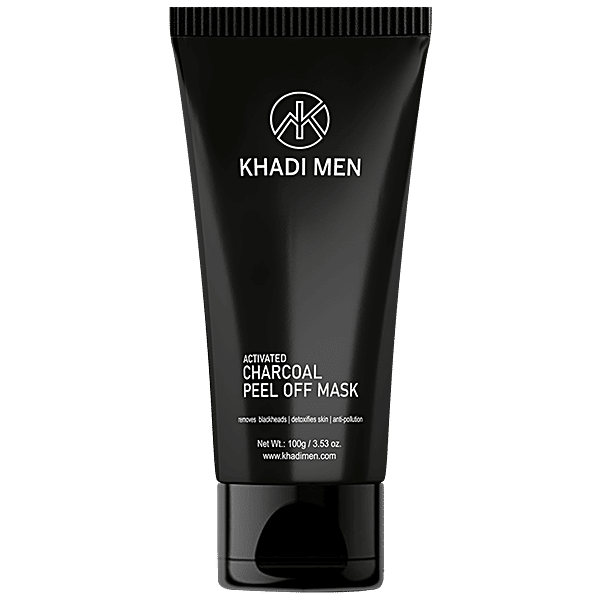 Buy Khadi Men Activated Charcoal Peel Off Mask With Green Tea