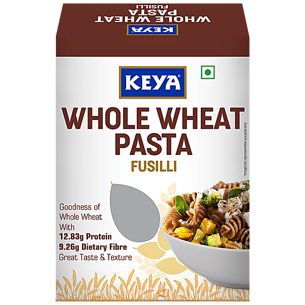 Buy Keya Whole Wheat Fusilli Pasta Healthy, Rich In Protein & Dietary