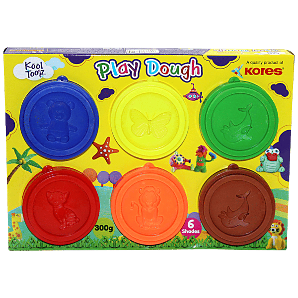 Buy Kores Kool Toolz Play Dough 6 Shades With 4 Moulds & 1 Crafting