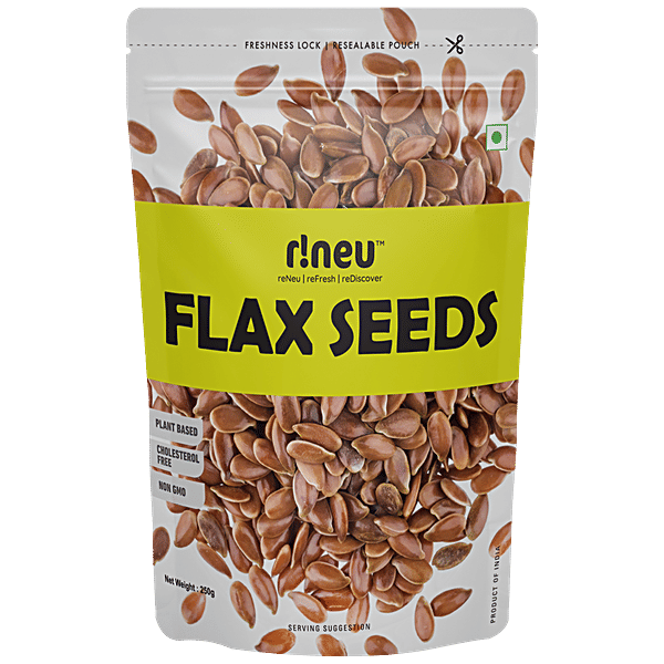Buy r!neu Flax Seeds Plain, Rich In Nutrients, Fibre Online at Best
