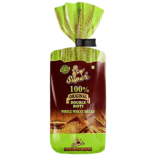 Buy Super Whole Wheat Bread/Double Roti 100 Original, High In Fibre