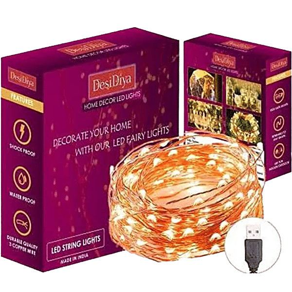 Buy Desidiya LED Copper String Fairy Light Long Lasting Energy