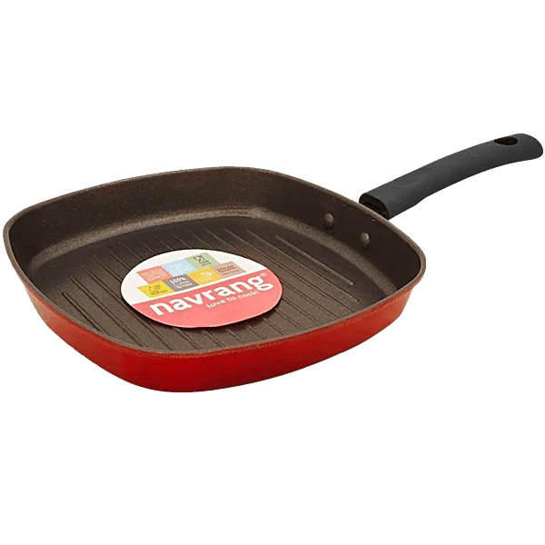 Buy Navrang Aluminium Grill Pan 3 Layer, Non Stick Coated, Backlite