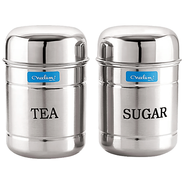 Buy Neelam Stainless Steel Tea Sugar Canister/Container Set Durable