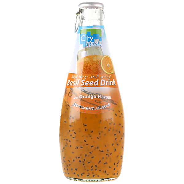 Buy City Fresh Basil Seed Orange Flavour Drink Refreshing, Rich In Antioxidants Online at Best