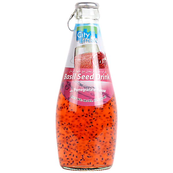 Buy City Fresh Basil Seed Pomegranate Flavour Drink Refreshing, Rich In Antioxidants Online at