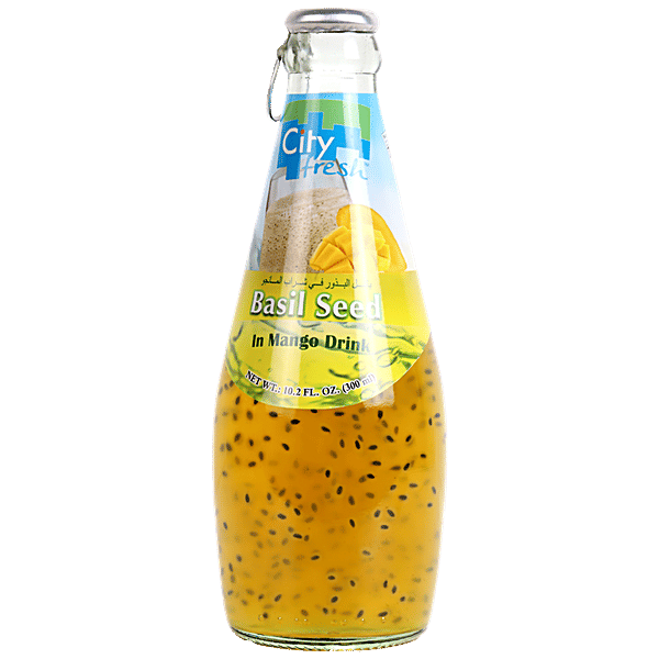 Buy City Fresh Basil Seed Mango Flavour Drink Refreshing, Rich In Antioxidants Online at Best