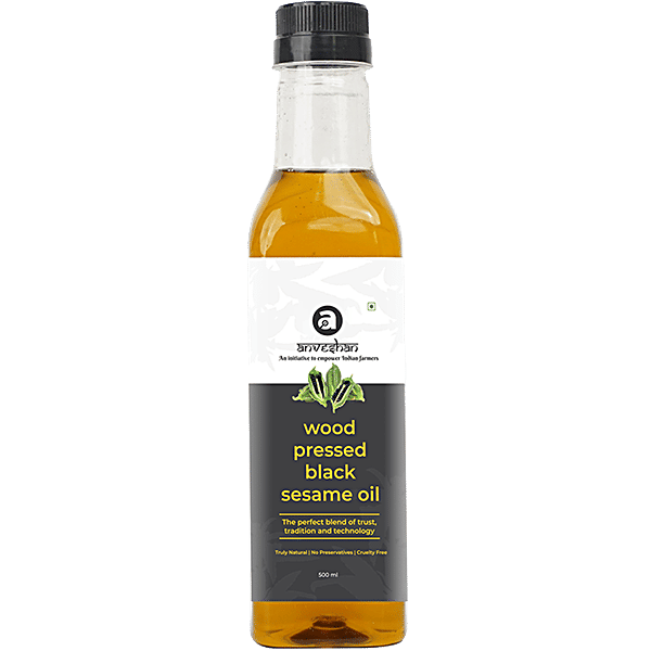 Buy Anveshan Wood Cold Pressed Black Sesame/Gingelly Cooking Oil