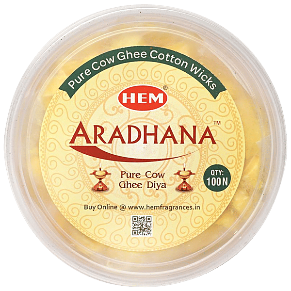 Buy Hem Aradhana Pure Cow Ghee Cotton Wicks/Diya Perfect For Daily