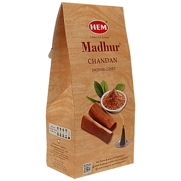Buy Hem Madhur Chandan Incense/Dhoop Cones LongLasting Fragrance