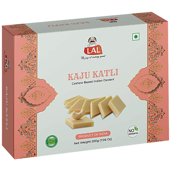 Buy Lal Kaju Katli Cashew Based Indian Dessert, No Preservatives